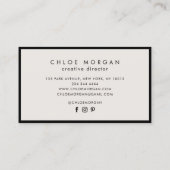 Modernes Monogramm für schwarz-graue Skripte Visitenkarte (Rückseite)