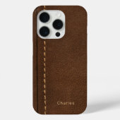 Modernes Monogramm für sein Imitat Leather Case-Mate iPhone Hülle (Rückseite)