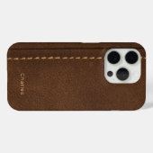 Modernes Monogramm für sein Imitat Leather Case-Mate iPhone Hülle (Rückseite (Horizontal))