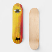 Modernes Monogramm für städtische Hummeln Skateboard (Vorderseite)