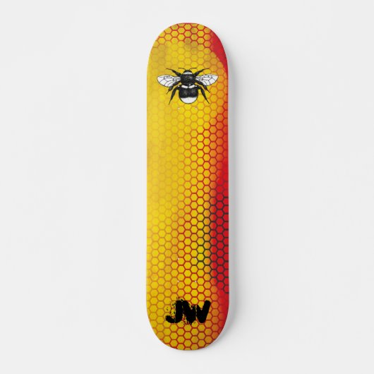 Modernes Monogramm für städtische Hummeln Skateboard (Vorne)