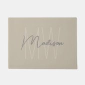Modernes Monogramm Fußmatte (Vorderseite)