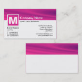 Modernes Monogramm - Galaxy Pink Visitenkarte (Vorne/Hinten)