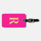 Modernes Monogramm Gepäckanhänger (Vorderseite horizontal)