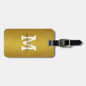 Modernes Monogramm-Gepäckstück Gepäckanhänger (Vorderseite horizontal)