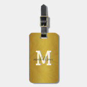 Modernes Monogramm-Gepäckstück Gepäckanhänger (Vorderseite vertikal)