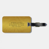 Modernes Monogramm-Gepäckstück Gepäckanhänger (Rückseite horizontal)