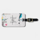 Modernes Monogramm-Gepäckstück Gepäckanhänger (Vorderseite horizontal)