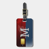 Modernes Monogramm-Gepäckstück Gepäckanhänger (Vorderseite vertikal)