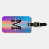 Modernes Monogramm-Gepäckstück Gepäckanhänger (Vorderseite horizontal)