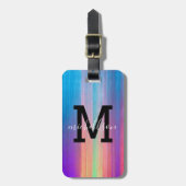 Modernes Monogramm-Gepäckstück Gepäckanhänger (Vorderseite vertikal)