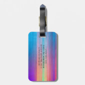 Modernes Monogramm-Gepäckstück Gepäckanhänger (Rückseite vertikal)