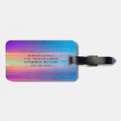 Modernes Monogramm-Gepäckstück Gepäckanhänger (Rückseite horizontal)