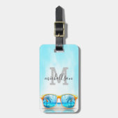 Modernes Monogramm-Gepäckstück Gepäckanhänger (Vorderseite vertikal)