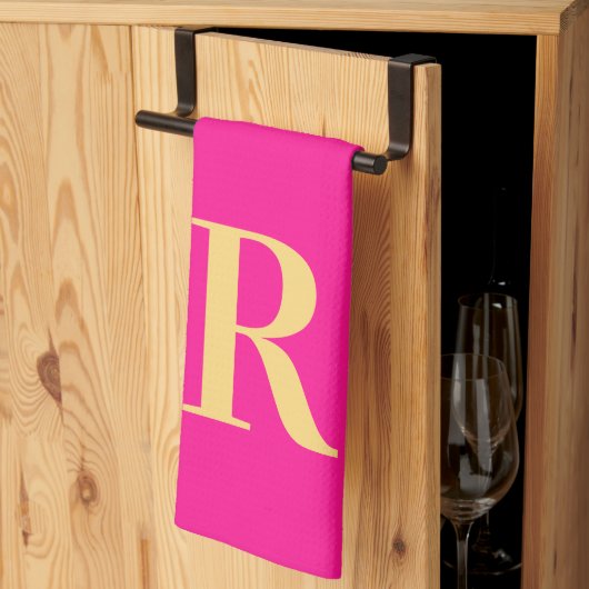 Modernes Monogramm Geschirrtuch (Drittel gefaltet)