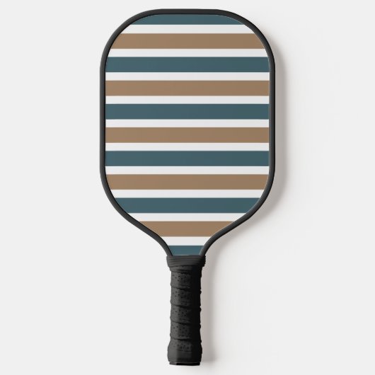 Modernes Monogramm gestreift Pickleball Schläger (Rückseite)