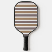 Modernes Monogramm gestreift Pickleball Schläger (Rückseite)