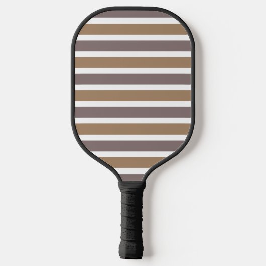 Modernes Monogramm gestreift Pickleball Schläger (Rückseite)