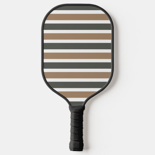 Modernes Monogramm gestreift Pickleball Schläger (Rückseite)