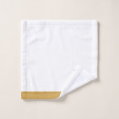 Modernes Monogramm Gold in Weiß Badhandtuch Set (Waschlappen)
