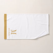 Modernes Monogramm Gold in Weiß Badhandtuch Set (Handtuch)