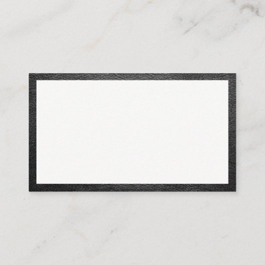 Modernes Monogramm | Gold und Leder Visitenkarte (Rückseite)