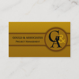 Modernes Monogramm-goldene Brown-Visitenkarten Visitenkarte
