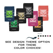 Modernes Monogramm Golfer Blue Green Sports Design Golfhandtuch