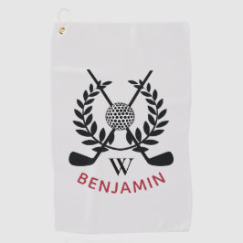 Modernes Monogramm Golfhandtuch