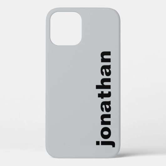 Modernes Monogramm Grau Case-Mate iPhone Hülle (Rückseite)