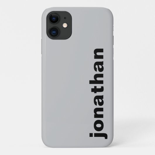 Modernes Monogramm Grau Case-Mate iPhone Hülle (Rückseite)