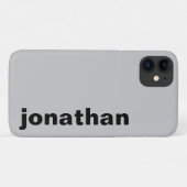 Modernes Monogramm Grau Case-Mate iPhone Hülle (Rückseite (Horizontal))