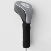 Modernes Monogramm Grau Golf Headcover (angewinkelt)