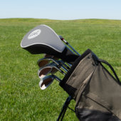Modernes Monogramm Grau Golf Headcover (In SItu)