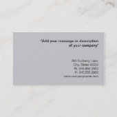 Modernes Monogramm (grau) Visitenkarte (Rückseite)