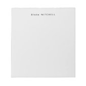 Modernes Monogramm Gray Stationery einfach Notizblock (Vorderseite)