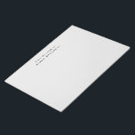 Modernes Monogramm Gray Stationery einfach Notizblock<br><div class="desc">Einfach graues personalisiertes Notizblock. Raum für Erinnerungen,  Schnellnotizen und Listen zum behalt auf Kurs.</div>