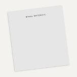 Modernes Monogramm Gray Stationery einfach Notizblock<br><div class="desc">Einfach graues personalisiertes Notizblock. Raum für Erinnerungen,  Schnellnotizen und Listen zum behalt auf Kurs.</div>