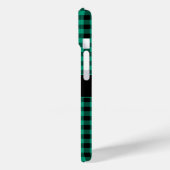 Modernes Monogramm Grünes Kariertes Muster Case-Mate iPhone Hülle (Rückseite / Links)