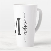 Modernes Monogramm handgeschriebenes Geschenk für  Milchtasse (Rechte Ecke)
