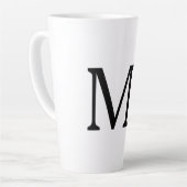 Modernes Monogramm handgeschriebenes Geschenk für  Milchtasse (Linke Ecke)
