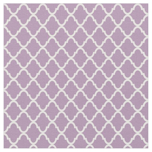 Modernes Monogramm hellpurpurnes Quatrefoil Muster Stoff (Nahaufnahme)