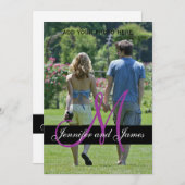 Modernes Monogramm-Hochzeitseinladung-Foto Einladung (Vorne/Hinten)