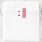 Modernes Monogramm-Hochzeitsticker Quadratischer Aufkleber (Tasche)
