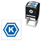 Modernes Monogramm in Hexagons Permastempel (Beispiel)