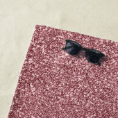 Modernes Monogramm in rosa Glitzer - Personalisier Strandtuch (Beispiel)