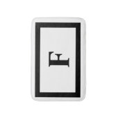 Modernes Monogramm in Weiß und Schwarz Badematte (Vorderseite Vertikal)