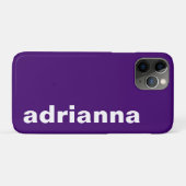Modernes Monogramm Lila Case-Mate iPhone Hülle (Rückseite (Horizontal))