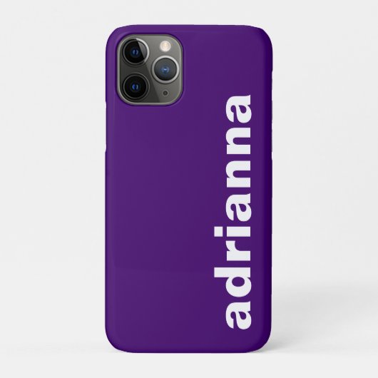 Modernes Monogramm Lila Case-Mate iPhone Hülle (Rückseite)