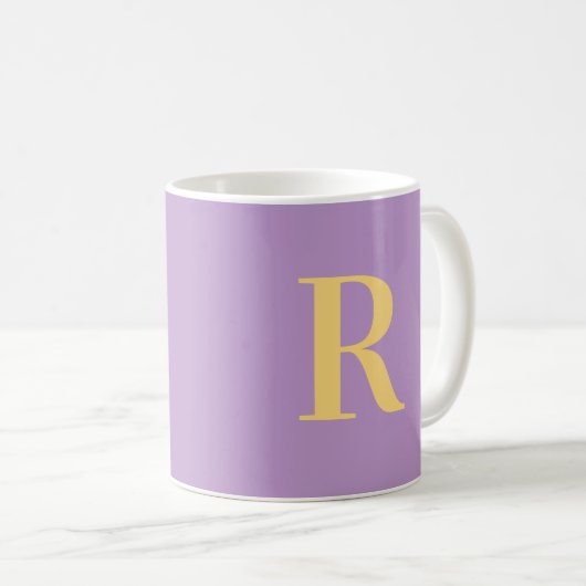 Modernes Monogramm Lila Lilac Kaffeetasse (VorderseiteRechts)